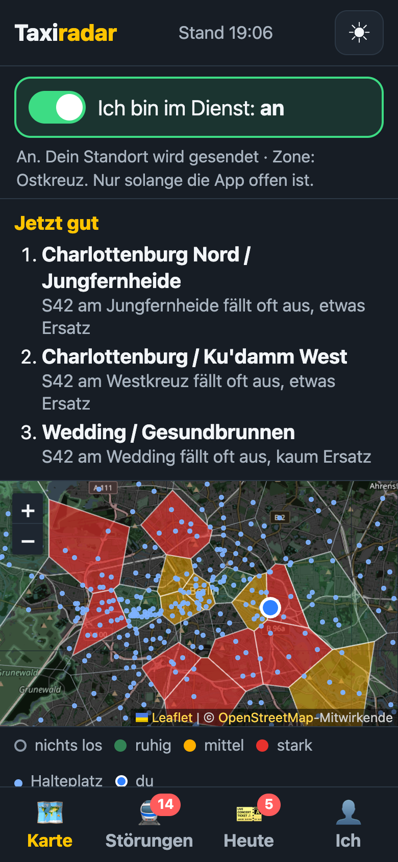 Frage nach dem Standort